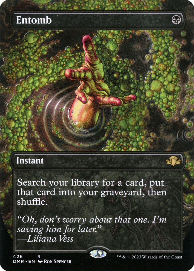 Entomb (Borderless Alternate Art) [Dominaria Remastered] | Grognard Games