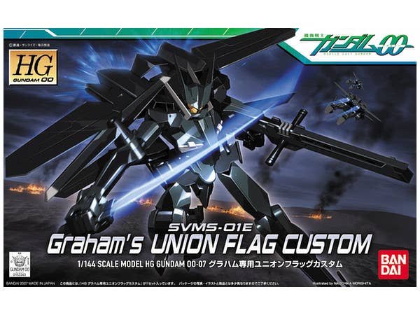 Bandai Hobby - HG 00: #7 Union Flag Graham Custom Gundam 00 Model Kit | Grognard Games