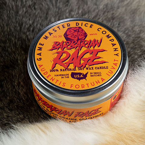 Barbarian Rage Gaming Candle | Grognard Games