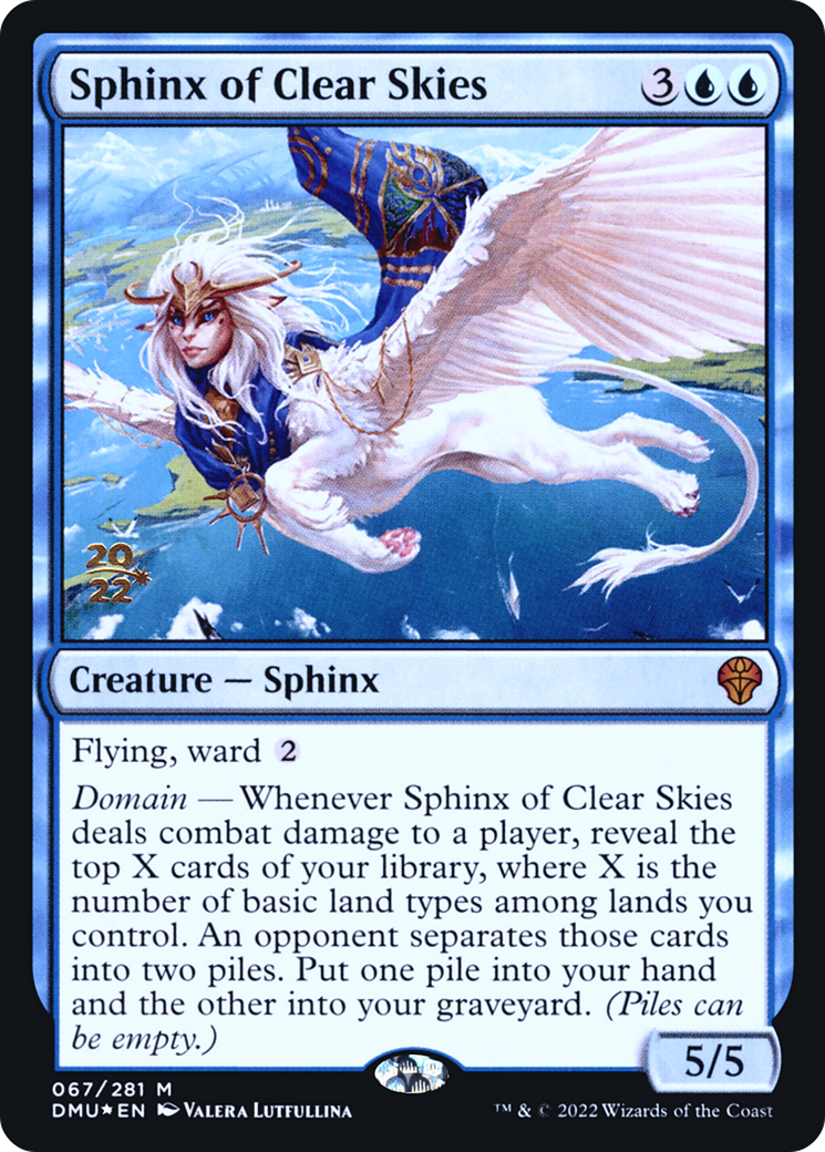 Sphinx of Clear Skies [Dominaria United Prerelease Promos] | Grognard Games