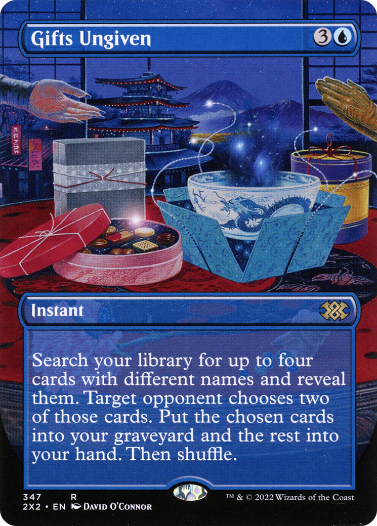 Gifts Ungiven (Borderless Alternate Art) [Double Masters 2022] | Grognard Games