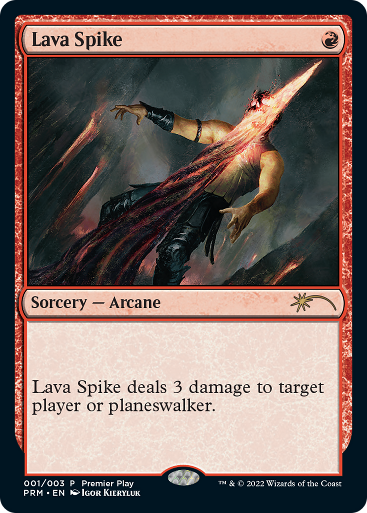 Lava Spike (Premier Play) [Pro Tour Promos] | Grognard Games