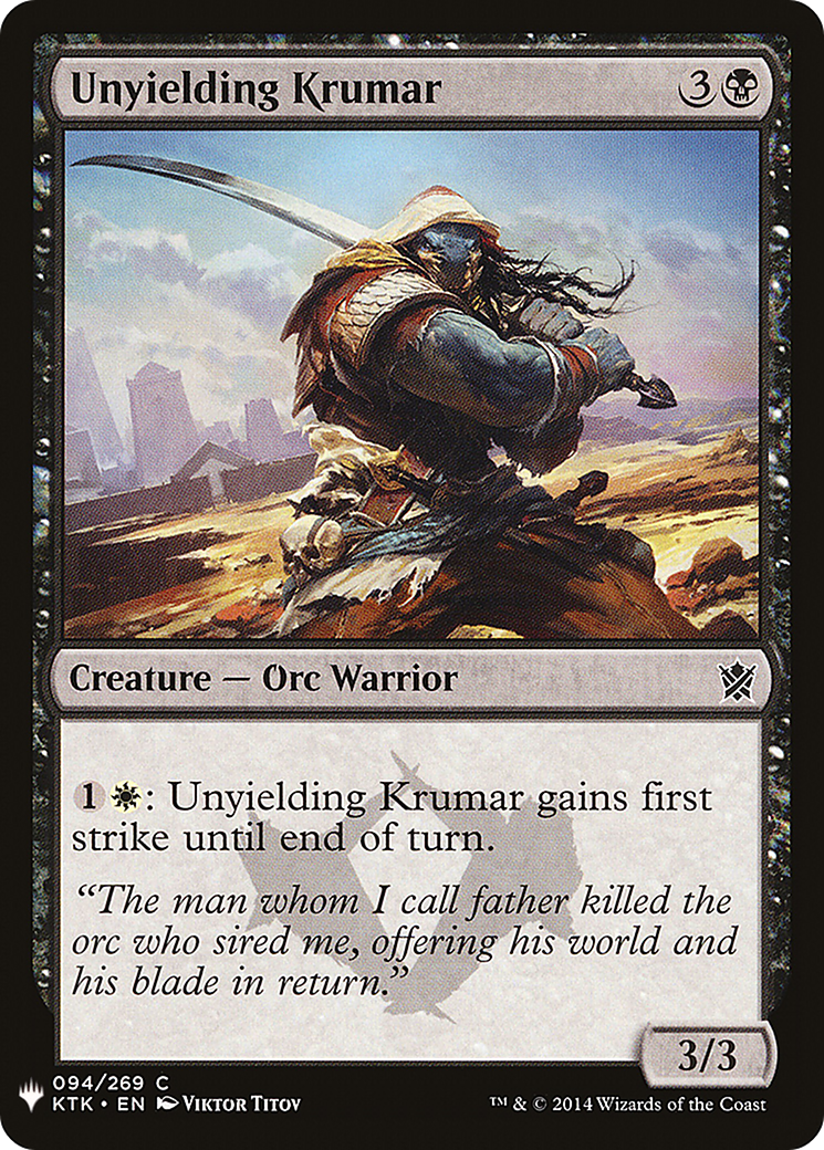 Unyielding Krumar [Mystery Booster] | Grognard Games