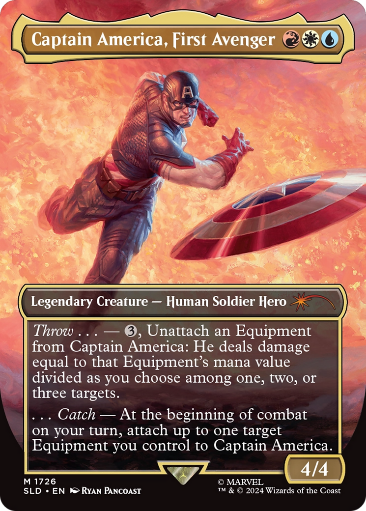 Captain America, First Avenger (SLD-1726) - Secret Lair Drop (Borderless) Foil | Grognard Games