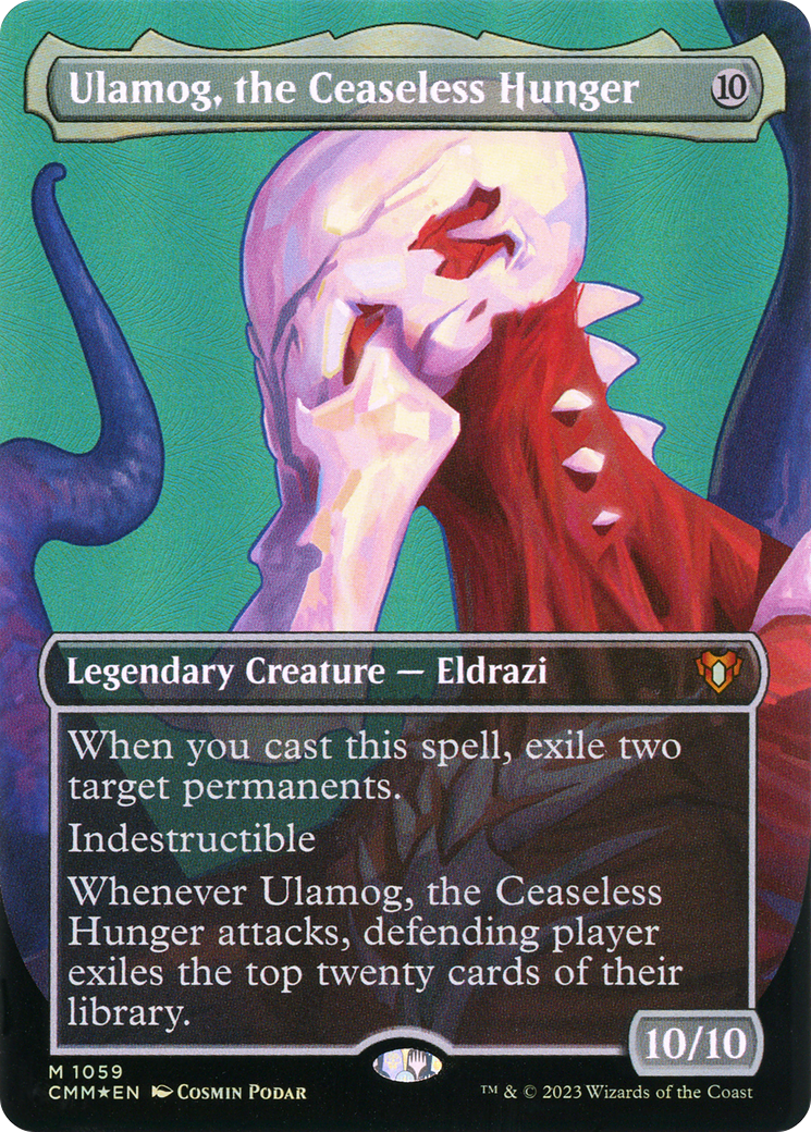 Ulamog, the Ceaseless Hunger (Borderless Textured Foil Frame Break) [Commander Masters] | Grognard Games