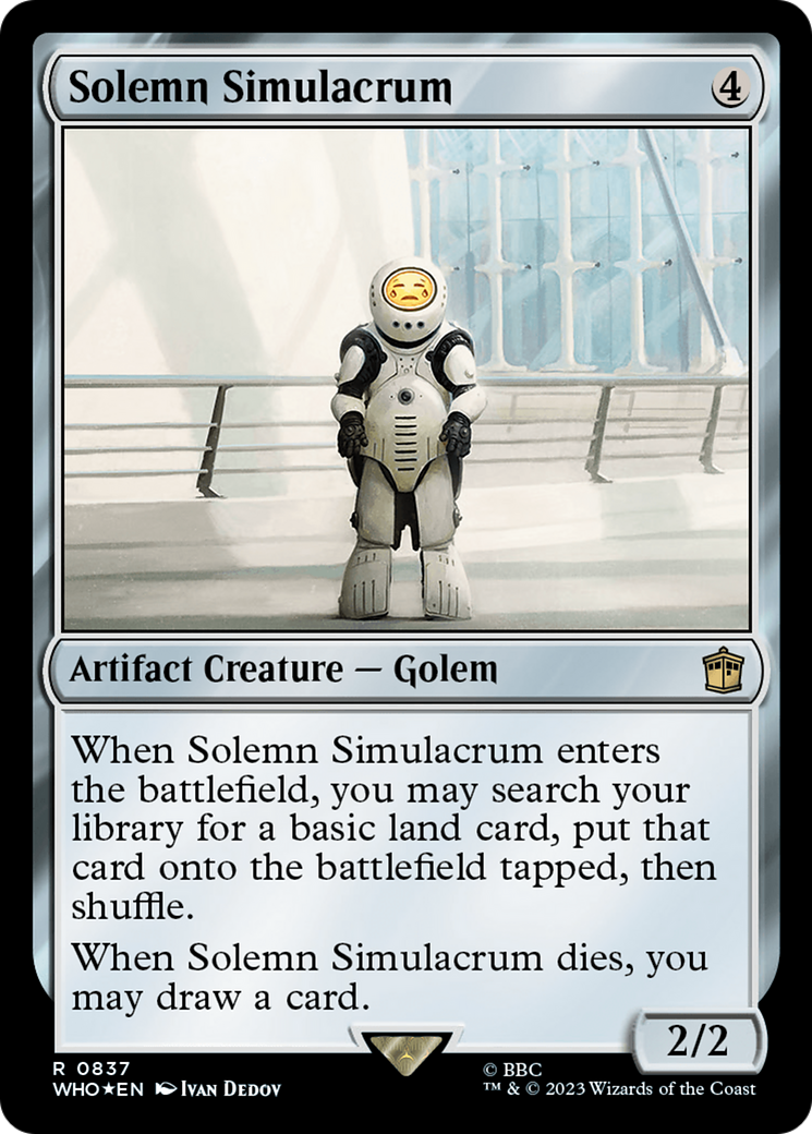 Solemn Simulacrum (Surge Foil) [Doctor Who] | Grognard Games