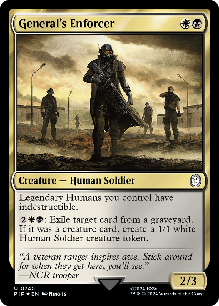 General's Enforcer (Surge Foil) [Fallout] | Grognard Games