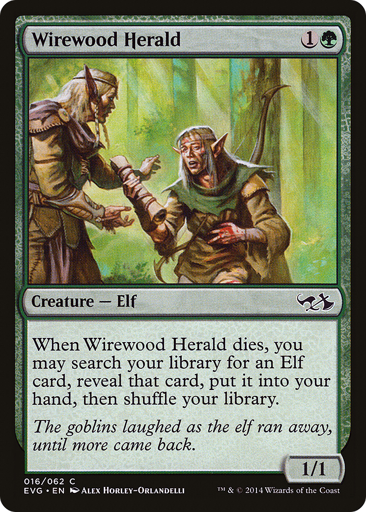 Wirewood Herald (DD3-) - Duel Decks Anthology: Elves vs. Goblins Foil | Grognard Games