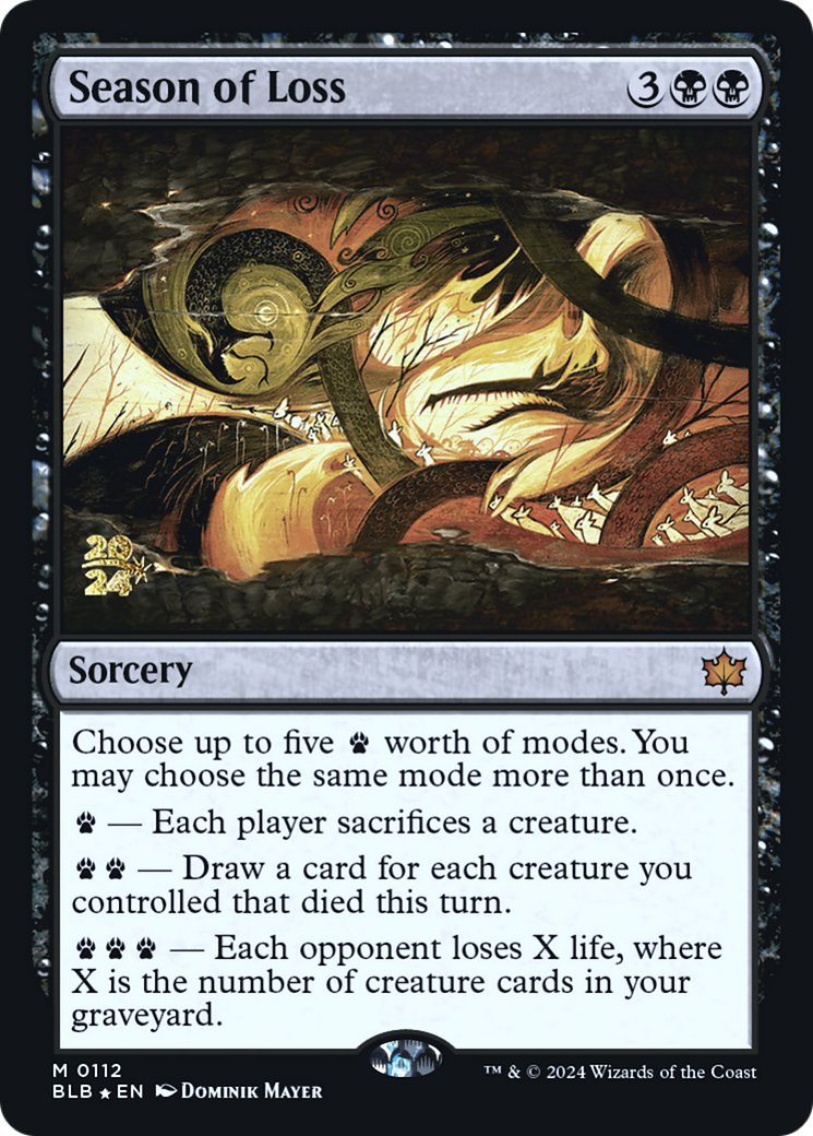 Season of Loss [Bloomburrow Prerelease Promos] | Grognard Games