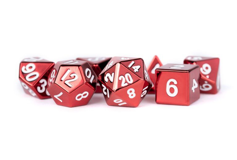 Red 16mm Polyhedral Dice Set | Grognard Games