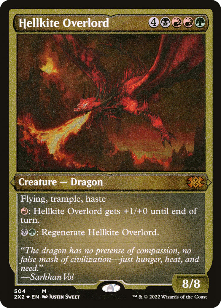 Hellkite Overlord (Foil Etched) (2X2-504) - Double Masters 2022 Foil | Grognard Games