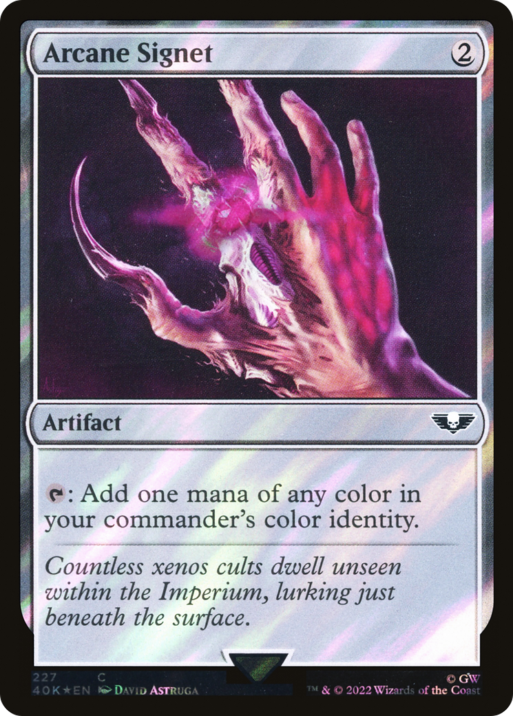 Arcane Signet (227) (Surge Foil) [Universes Beyond: Warhammer 40,000] | Grognard Games