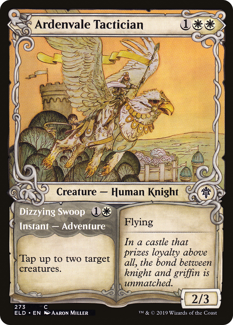 Ardenvale Tactician // Dizzying Swoop (Showcase) [Throne of Eldraine] | Grognard Games