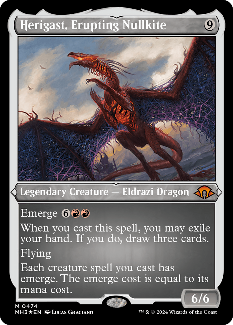 Herigast, Erupting Nullkite (Foil Etched) [Modern Horizons 3] | Grognard Games