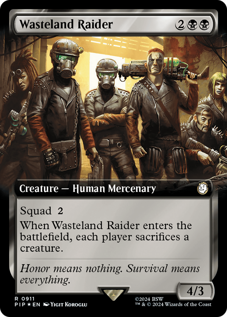 Wasteland Raider (Extended Art) (Surge Foil) [Fallout] | Grognard Games