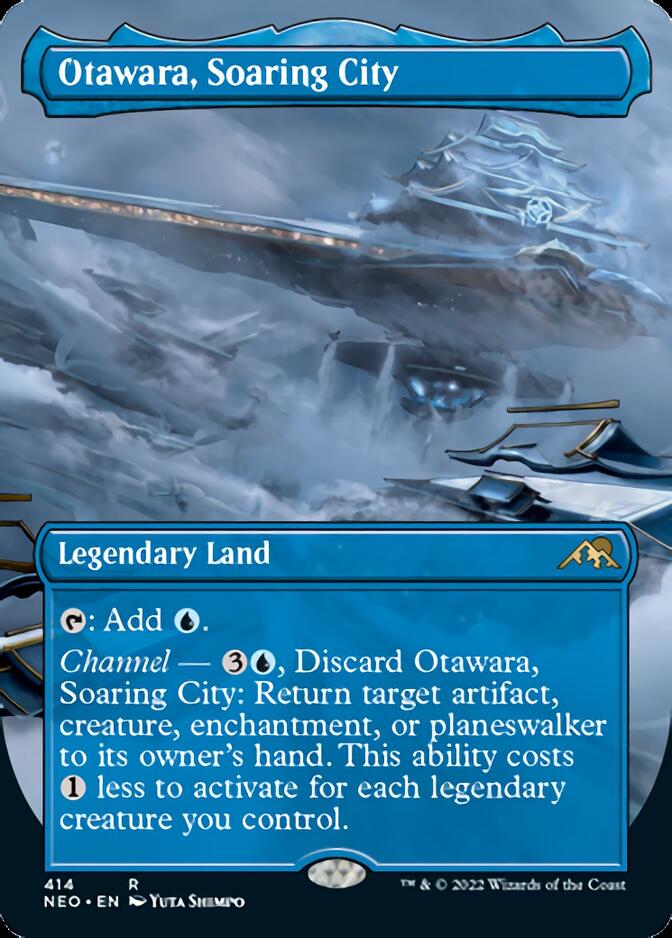 Otawara, Soaring City (Borderless Alternate Art) [Kamigawa: Neon Dynasty] | Grognard Games