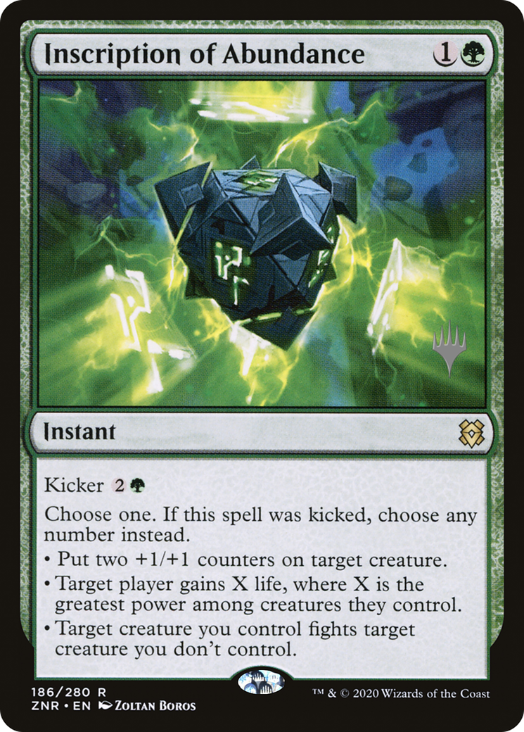 Inscription of Abundance (Promo Pack) [Zendikar Rising Promos] | Grognard Games