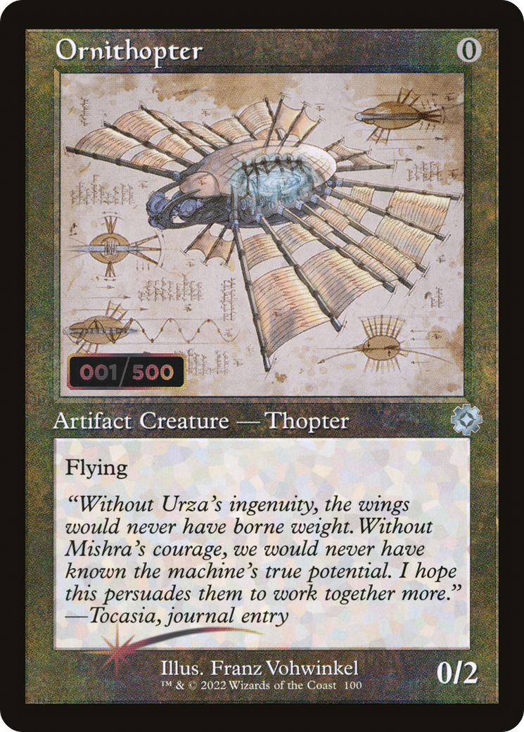 Ornithopter (Retro Schematic) (Serial Numbered) [The Brothers' War Retro Artifacts] | Grognard Games