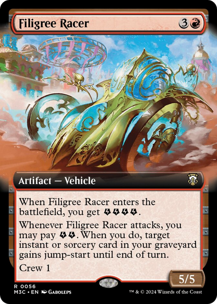 Filigree Racer (Extended Art) (Ripple Foil) [Modern Horizons 3 Commander] | Grognard Games