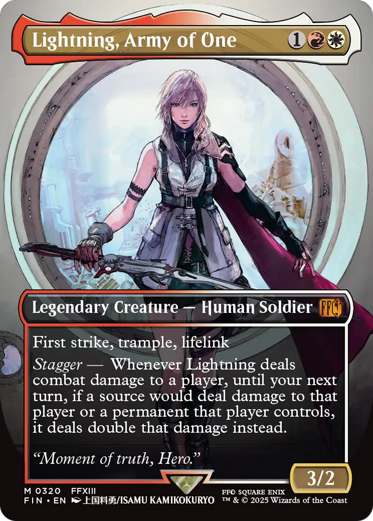 Lightning, Army of One (Borderless) (0320) [FINAL FANTASY] | Grognard Games