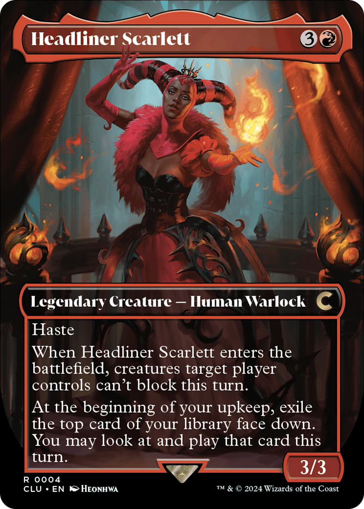 Headliner Scarlett (Borderless) [Ravnica: Clue Edition] | Grognard Games