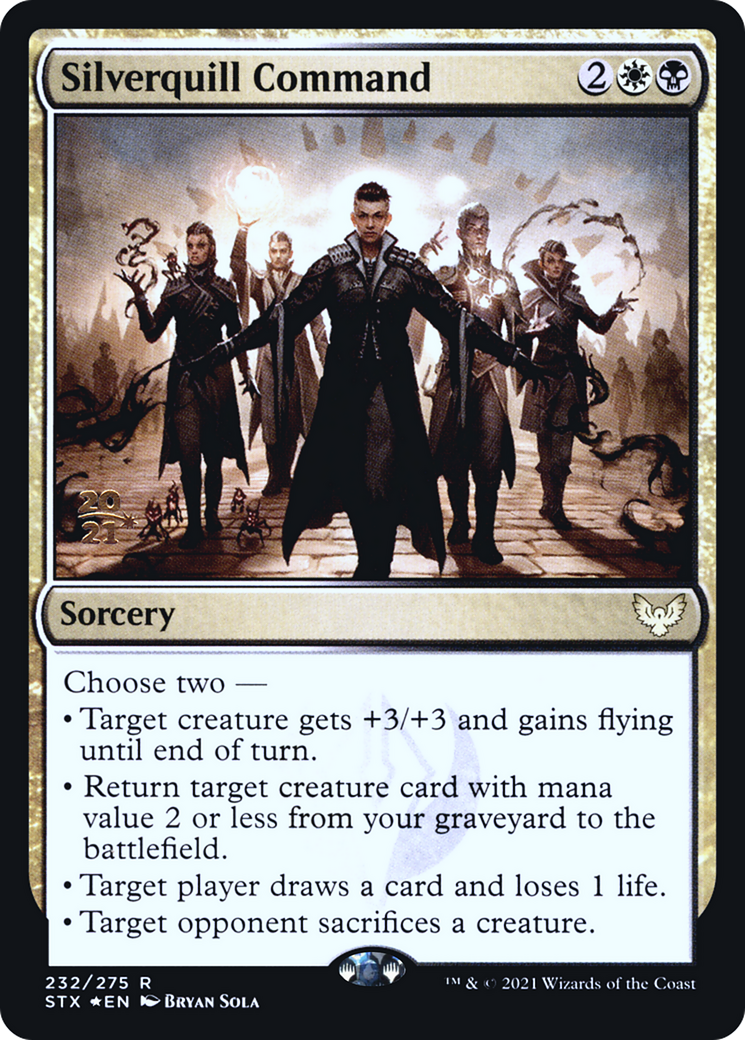 Silverquill Command [Strixhaven: School of Mages Prerelease Promos] | Grognard Games