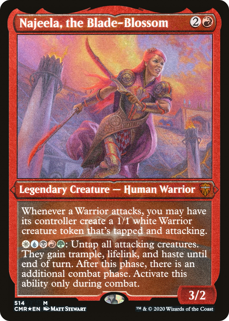 Najeela, the Blade-Blossom (Etched) [Commander Legends] | Grognard Games