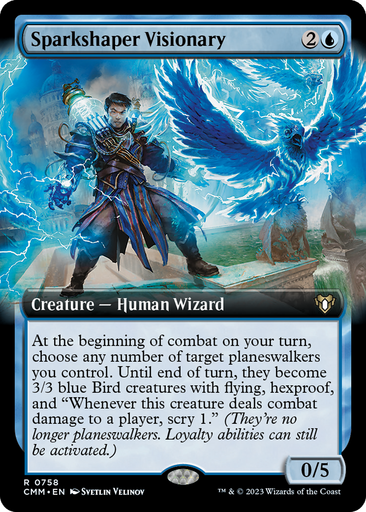 Sparkshaper Visionary (Extended Art) [Commander Masters] | Grognard Games