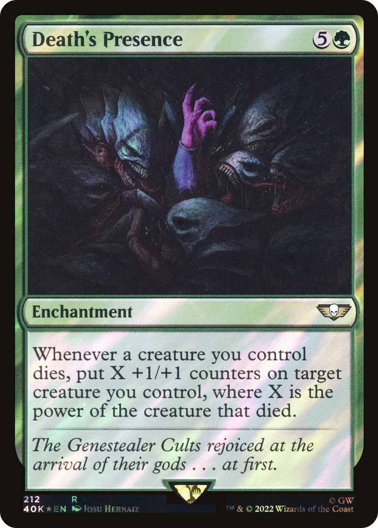 Death's Presence (Surge Foil) [Universes Beyond: Warhammer 40,000] | Grognard Games