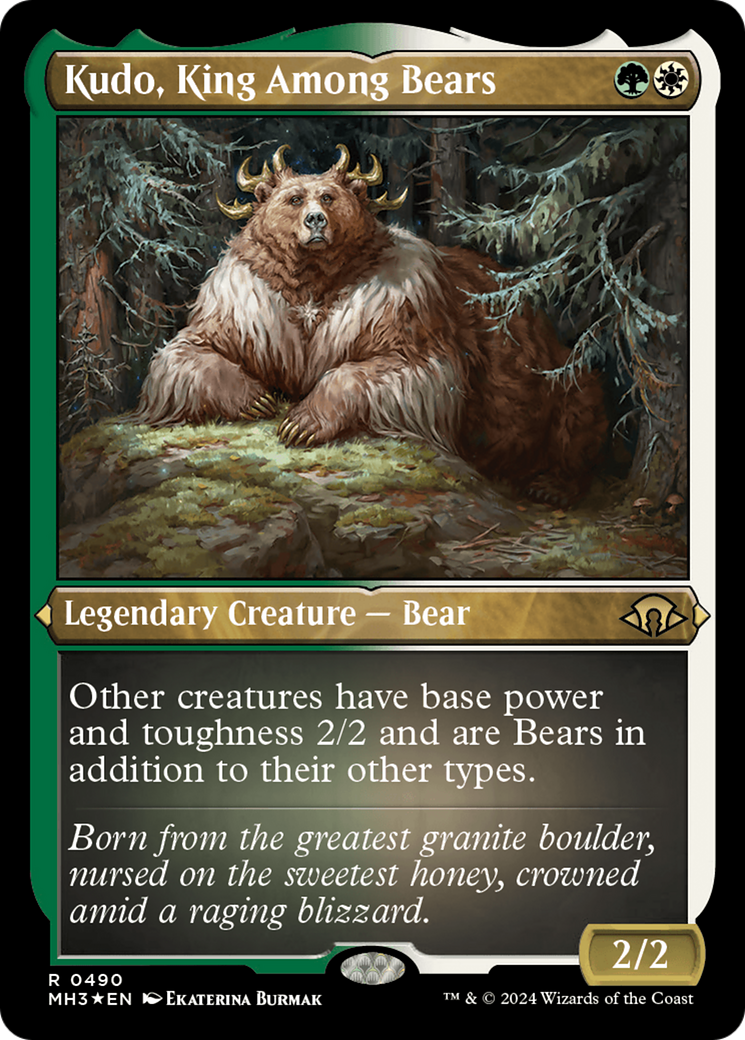 Kudo, King Among Bears (Foil Etched) [Modern Horizons 3] | Grognard Games