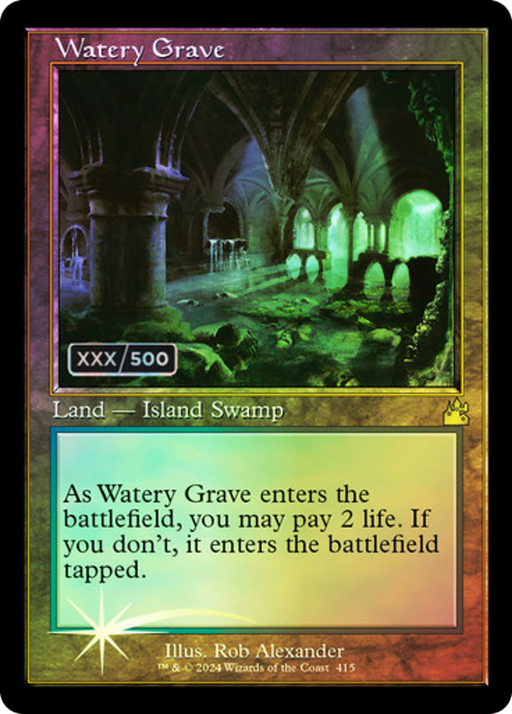 Watery Grave (Retro) (Serialized) [Ravnica Remastered] | Grognard Games