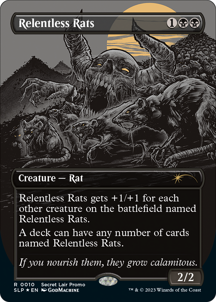 Relentless Rats (Borderless) [Secret Lair Showdown] | Grognard Games