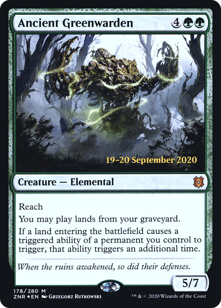 Ancient Greenwarden [Zendikar Rising Prerelease Promos] | Grognard Games