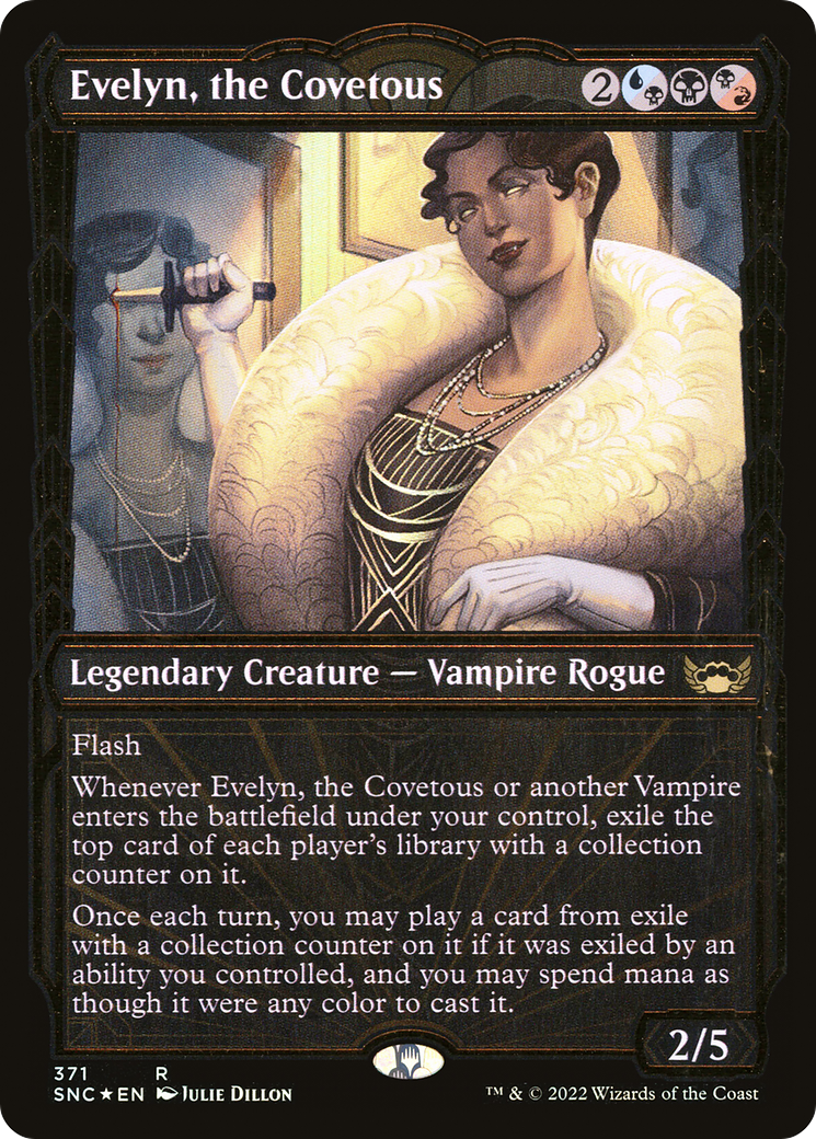 Evelyn, the Covetous (Showcase Golden Age Gilded Foil) [Streets of New Capenna] | Grognard Games