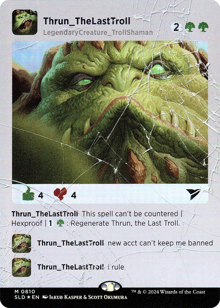 Thrun, the Last Troll (SLD-810) - Secret Lair Drop Series (Borderless) Foil | Grognard Games