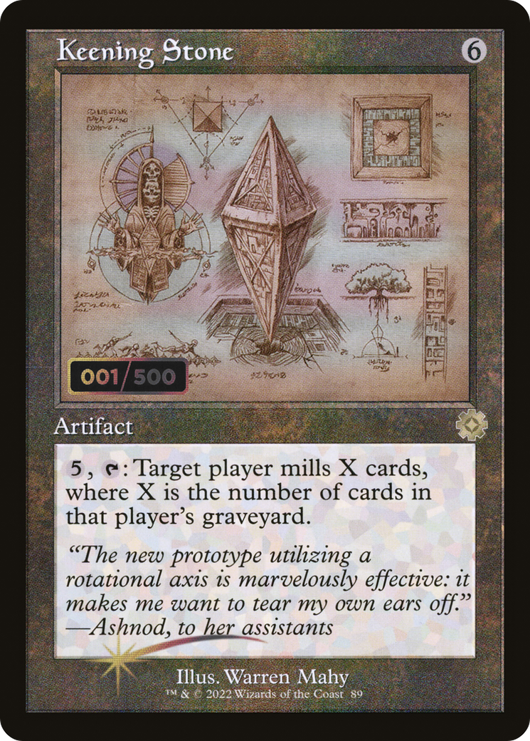 Keening Stone (Retro Schematic) (Serial Numbered) [The Brothers' War Retro Artifacts] | Grognard Games