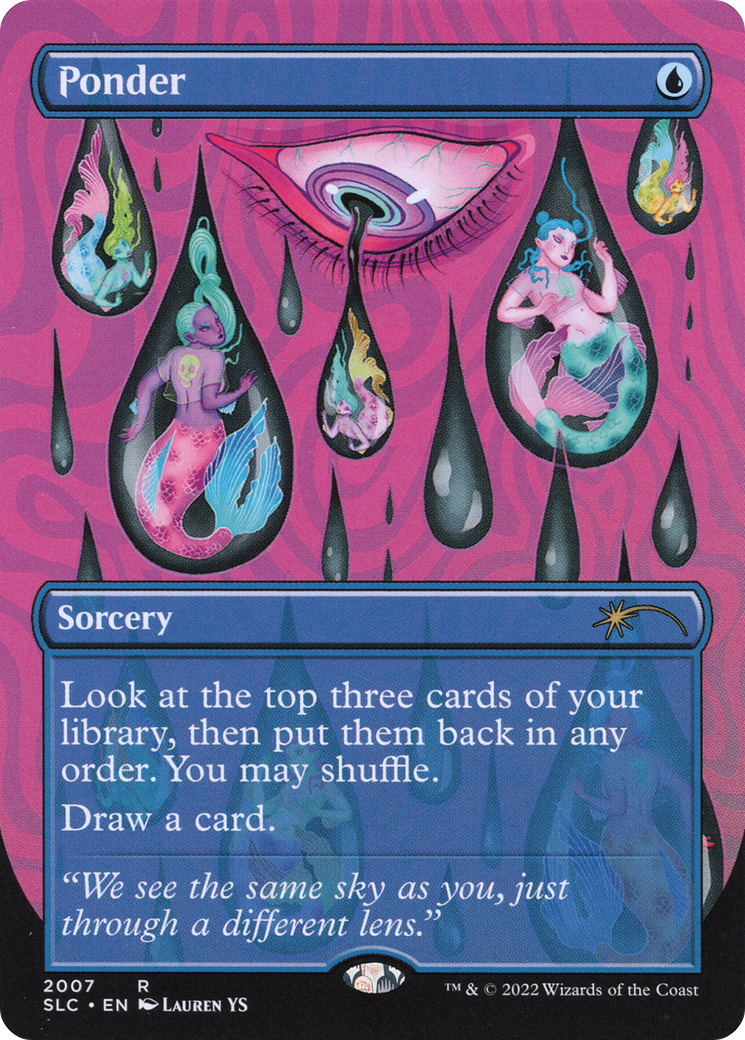 Ponder (Borderless) [Secret Lair 30th Anniversary Countdown Kit] | Grognard Games