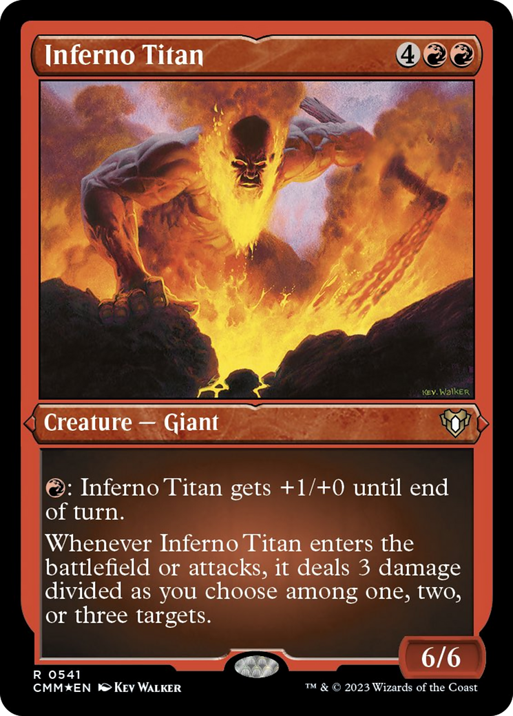 Inferno Titan (Foil Etched) [Commander Masters] | Grognard Games