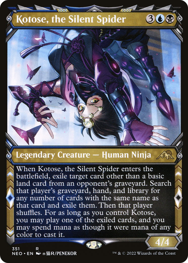 Kotose, the Silent Spider (Showcase Ninja) [Kamigawa: Neon Dynasty] | Grognard Games