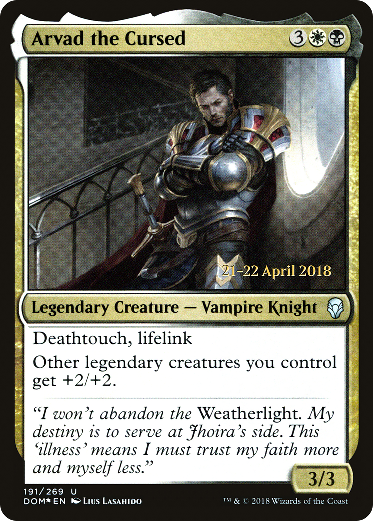 Arvad the Cursed  [Dominaria Prerelease Promos] | Grognard Games
