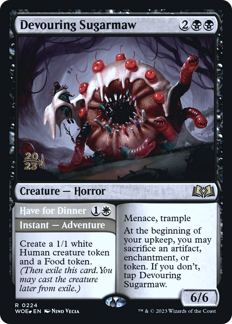 Devouring Sugarmaw // Have for Dinner [Wilds of Eldraine Prerelease Promos] | Grognard Games