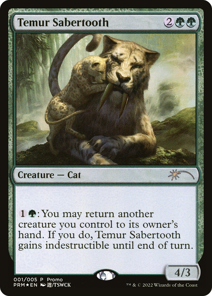 Temur Sabertooth (Japanese) [Year of the Tiger 2022] | Grognard Games