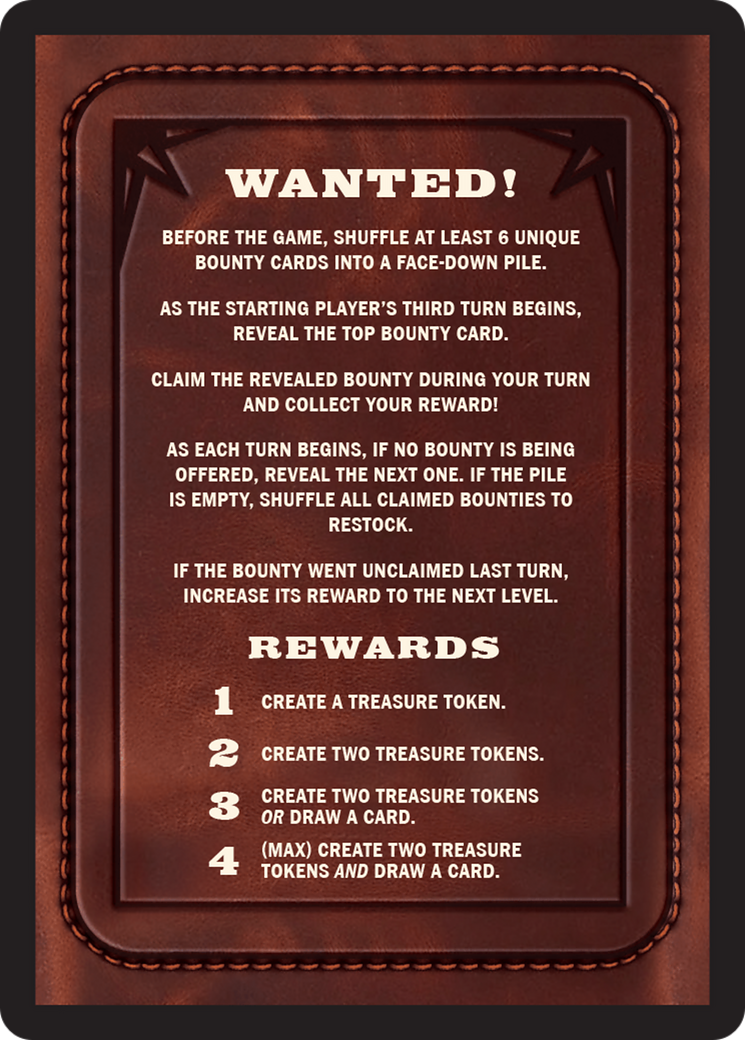 Bounty: Paq, Fleeting Filcher // Bounty Rules Double-Sided Token [Outlaws of Thunder Junction Commander Tokens] | Grognard Games