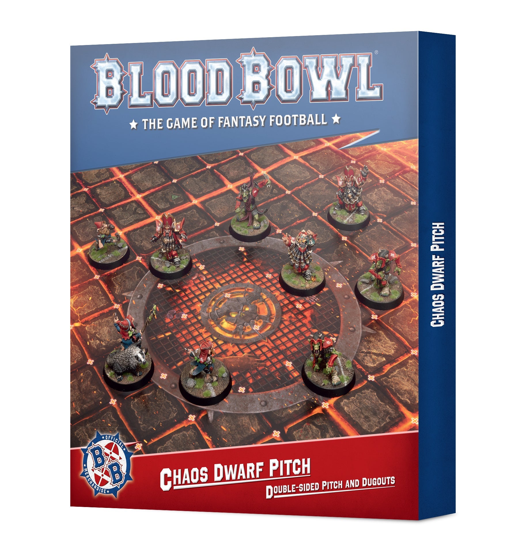 Blood Bowl Chaos Dwarf Team Pitch and Dugouts (Pre-Order) | Grognard Games