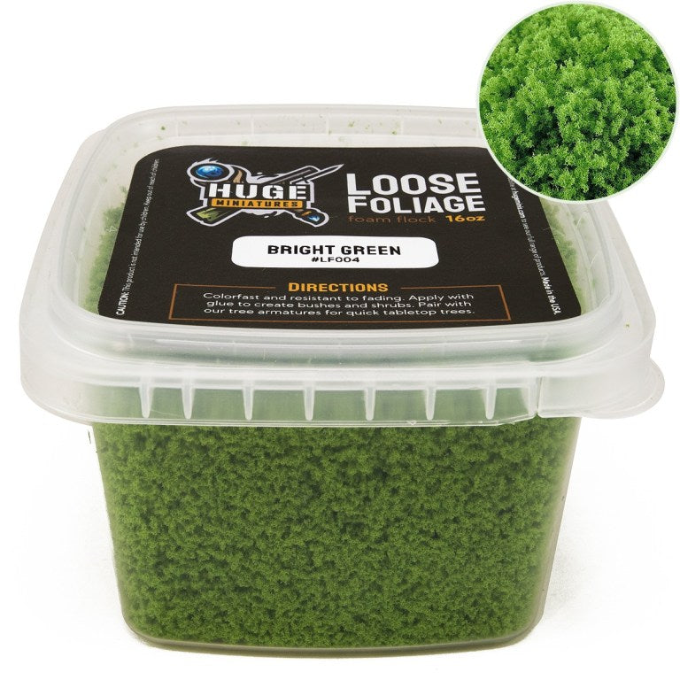 Huge Miniatures Loose Foilage Bright Green | Grognard Games