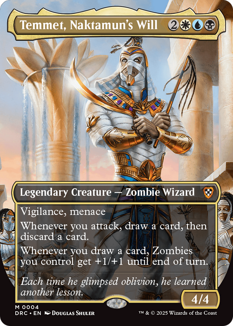 Temmet, Naktamun's Will (Borderless) [Aetherdrift Commander] | Grognard Games