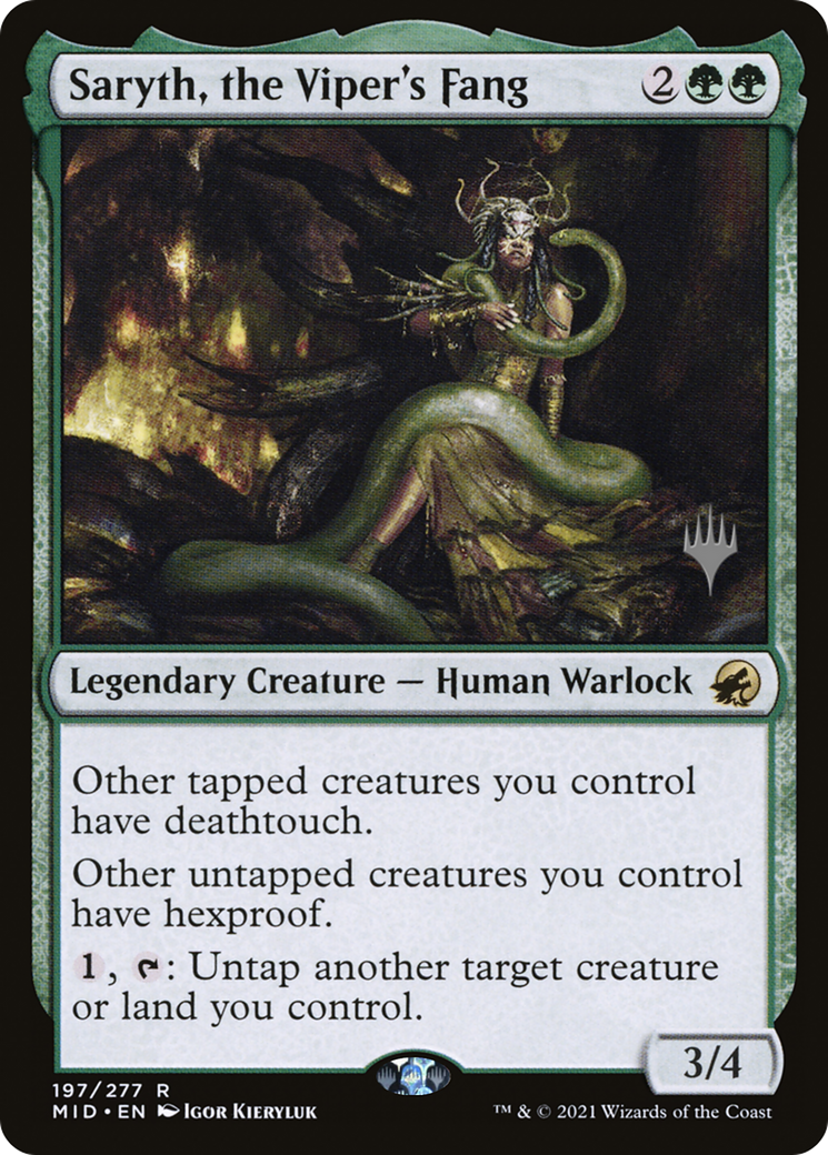 Saryth, the Viper's Fang (Promo Pack) [Innistrad: Midnight Hunt Promos] | Grognard Games