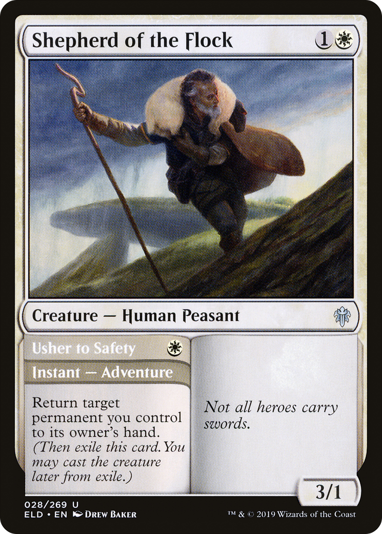 Shepherd of the Flock // Usher to Safety [Throne of Eldraine] | Grognard Games