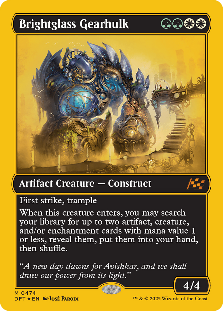Brightglass Gearhulk (First-Place Foil) [Aetherdrift] | Grognard Games