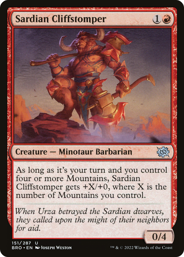 Sardian Cliffstomper [The Brothers' War] | Grognard Games